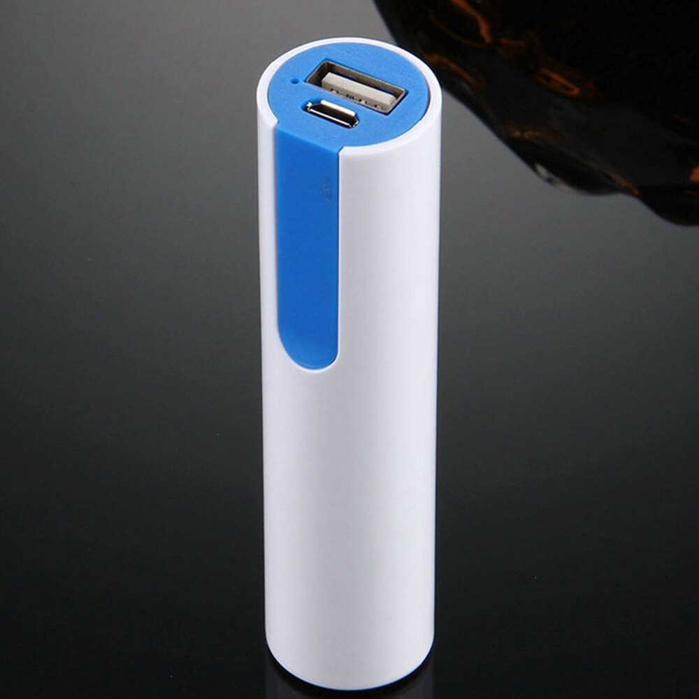 Cylindrical Mobile Power Bank Shell Portable Power Bank Backup External Battery Charger Single 18650 Li-ion Battery Holder Box (