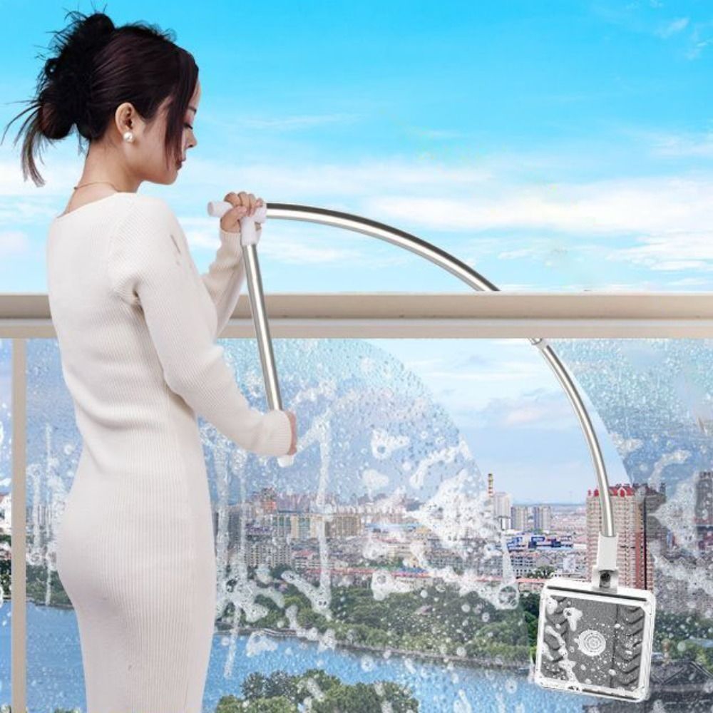 Nettoyeur de vitres en acier inoxydable et PP, outil flexible gris, périphérie extensible, plus récent