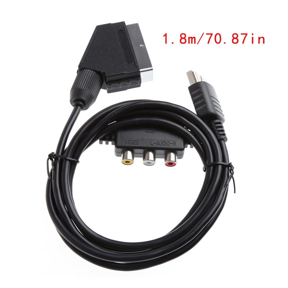 RGB Scart TV Lead DC Console Cable Cord With AV Box Adapter For Sega Dreamcast