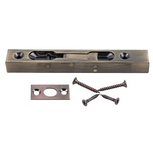 6inch Brushed Stainless Steel Dark Pin Box Door Bolts Flush Bolts Security Anti-Theft Door Latches Buckles Hardware: Green bronze