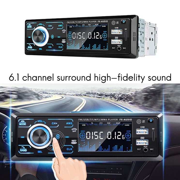 Bluetooth Car Audio Stereo Receiver -Bluetooth Car Stereo Audio Single DIN in Dash 12V FM Receiver MP3 Radio Player