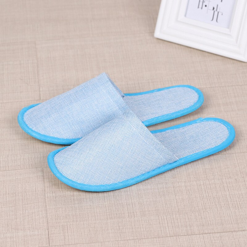 Simple Slippers Men Women Hotel Travel Spa Portable Slippers Solid Folding House Home Floor Towel Slippers Indoor: 7