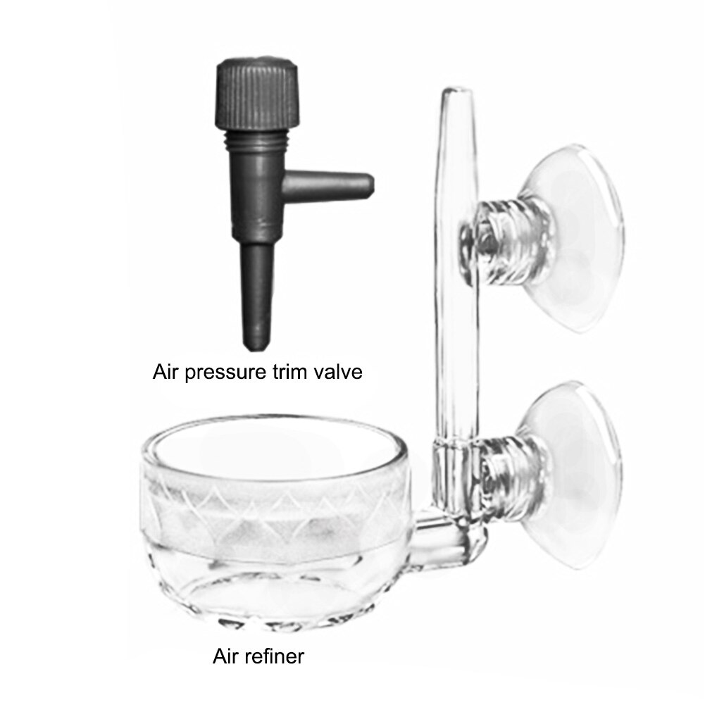 Aeration Atomizer With Suction Cup Fish Tank Bubbler Airstone High Dissolved Pump Aquarium Quiet Air Refiner Oxygen Diffuser