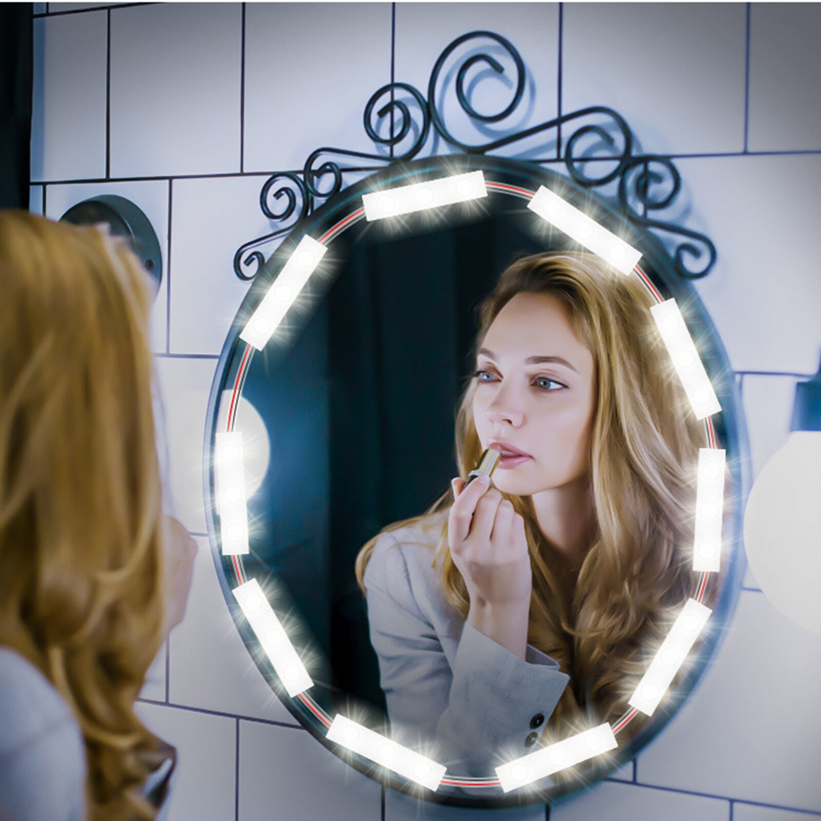 Bande lumineuse LED pour miroir de maquillage, capteur de main, guirlande lumineuse pour coiffeuse, lampe murale, cosmétique
