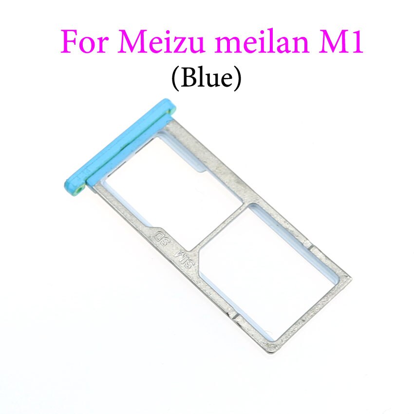 YuXi-Adaptador de bandeja de tarjeta SIM para Meilan 1, 2, bandeja de tarjeta SIM, ranura para tarjeta, Micro SD, reemplazo del adaptador para Meizu Note M1 M2: For M1 Blue