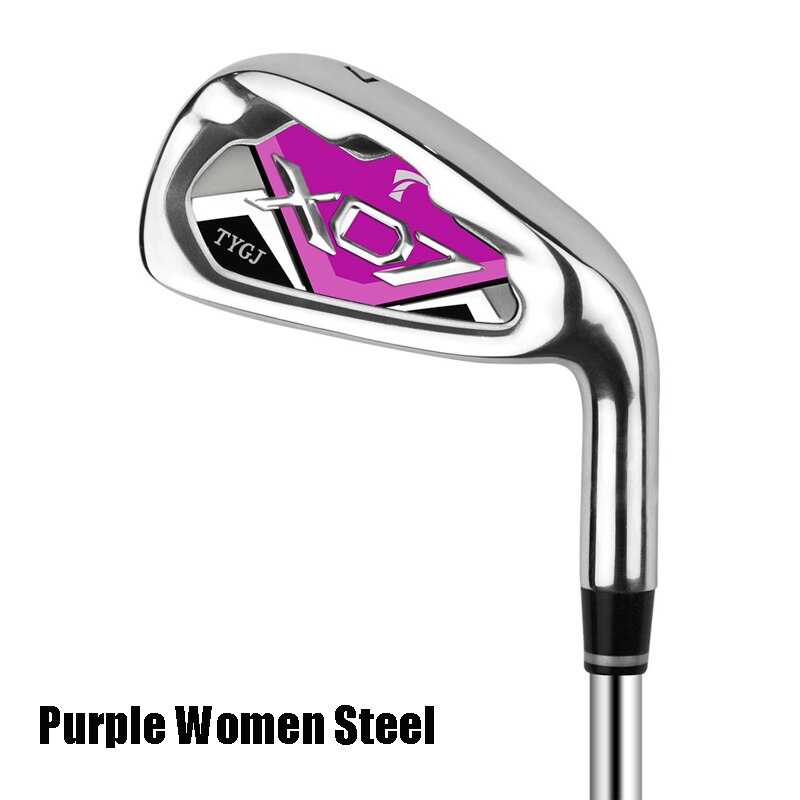 Golf Clubs No. 7 Iron Carbon Beginner Club Male And Female XD7 Outdoor Golf Game: Purple Women Steel