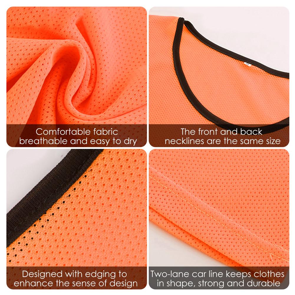 Chaleco deportivo para equipo, uniforme de juego llamativo, de entrenamiento, malla de tela de nailon de secado rápido para adultos, niños y adolescentes,