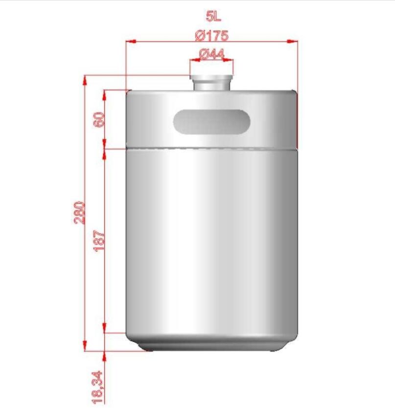 Mini fût-5L (175mm x 280mm)