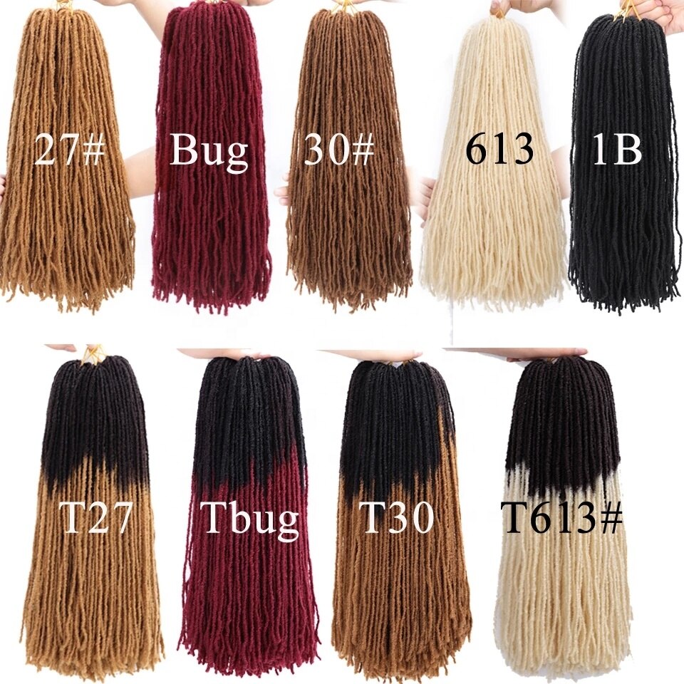 18 Inch Sister Locks Hair Extensions Pure omber color Dreadlocks Synthetic Hair for Women Crochet Hair