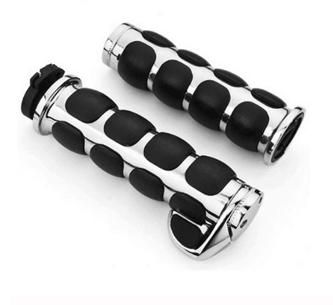 22Mm/25Mm Handvat Motorfiets Custom Chrome Aluminium Hand Grips Chopper Cruiser Stuur Grip: 25MM C