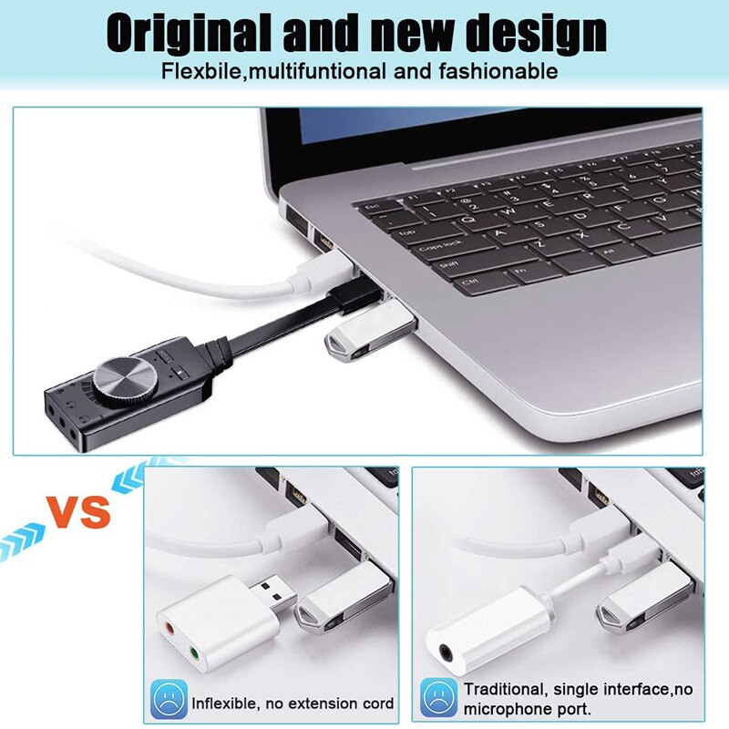 Karta dźwiękowa interfejs audio USB zewnętrzny mikrofon audio 3.5mm karta dźwiękowa robić laptopa PS4 zestaw słuchawkowy karta dźwiękowa USB