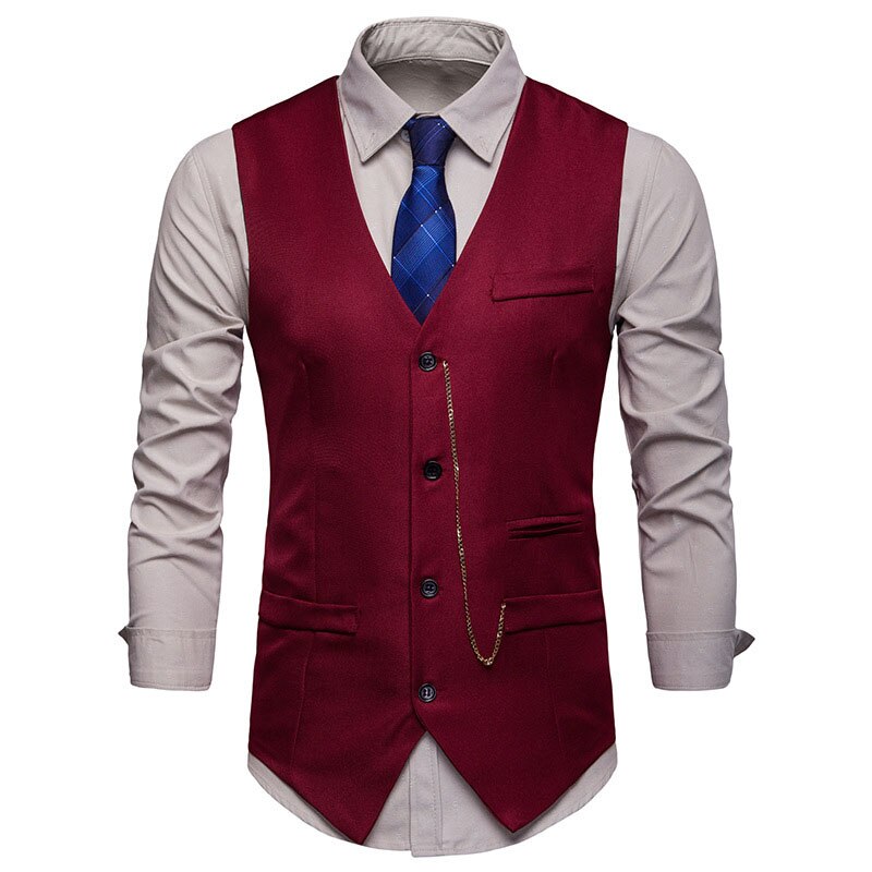 Hvid jakkesæt vest slim fit enkeltradet vest herre jakkesæt vest vest vest mandlig vest kostume homme xxl