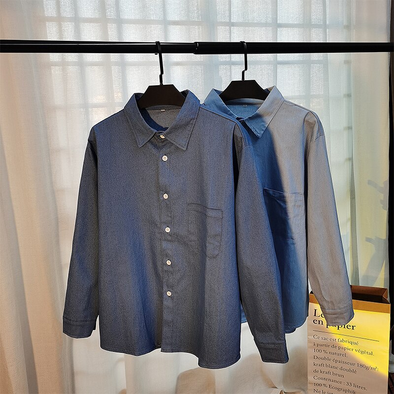 Chemise en Jean bleu pour hommes, vêtements de , nouvelle 2022