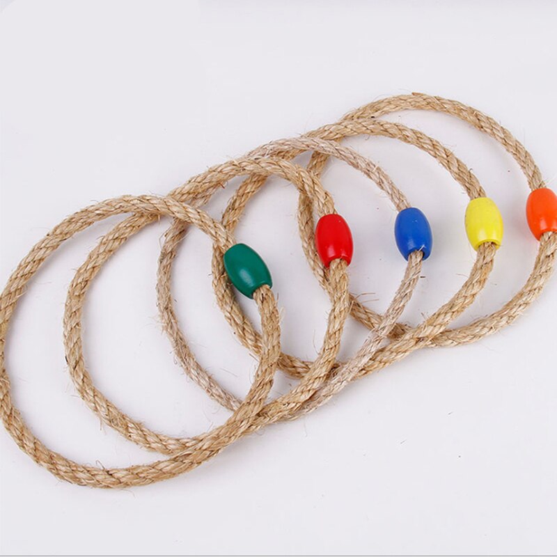 1 einstellen Holz Ring Werfen Zwinge Lustige freundlicher draussen-Sport Band Ring Werfen Spielzeug Kreuz Garten Spiele Schwimmbad Für freundlicher