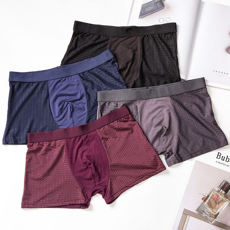 men boxers underwear mesh