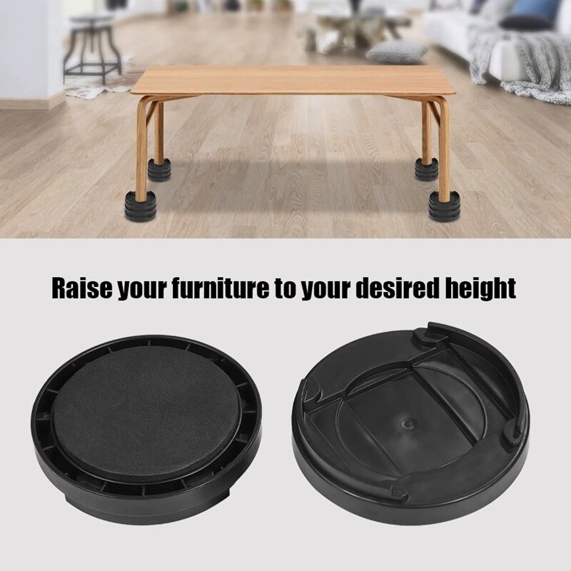 Tope de muebles, 8 piezas, almohadilla de plástico para mesa, antideslizante con múltiples ranuras, alfombrilla para pies de muebles, almohadilla para tope de cama para sofá, silla