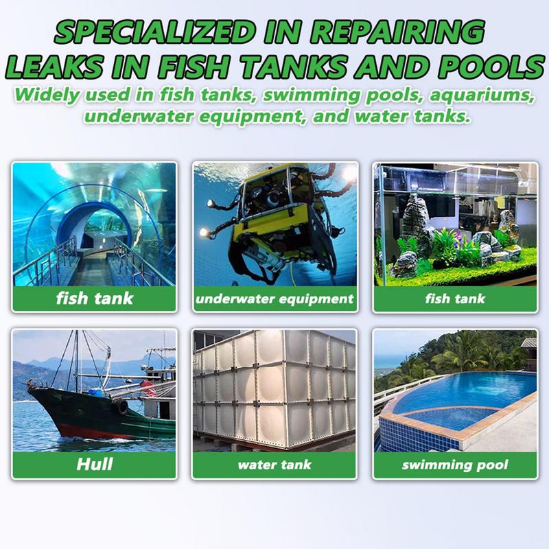 Aquariumkit 60 ml Aquariumapparatuur Afdichtmiddel Waterdichte lijmkit voor het repareren van lekken Sterke hechting onder water