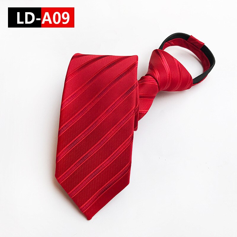 Original Convenient Fast Zip Tie Men's Simple Business 8 Cm Wedding Groom Lazy Easy To Pull Decorative Tie: LD-A09