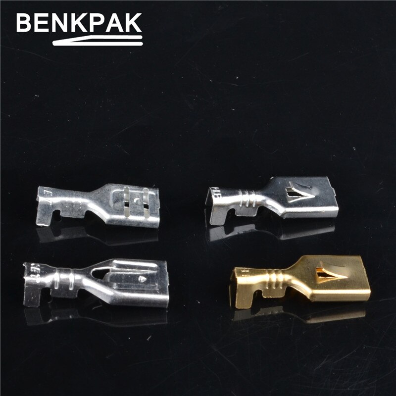 50pcs 6.3mm Crimp Terminal Female Spade Connector