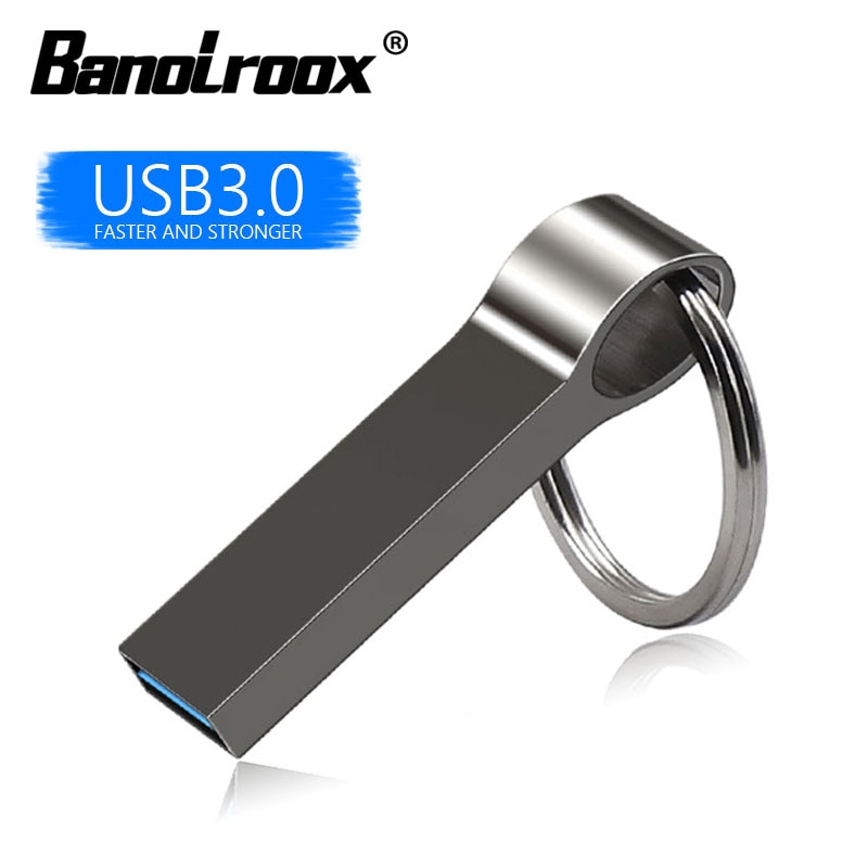 USB 3.0 Flash Memoria Usb della Penna del Bastone Drive ORIGINALE di 100% 16GB 32GB 64GB 128GB USB FLASH DRIVE ANELLO CHIAVE del metallo Pendrive usb3.0 disco