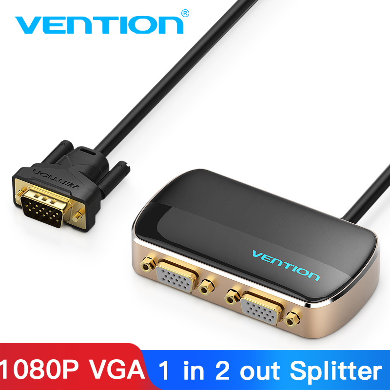 Ventie Vga Splitter 1080P Vga Switch 1 In 2 Out Man-vrouw Met Kabel Voor Desktop Laptop Monitor projector Tv Vga Adapter