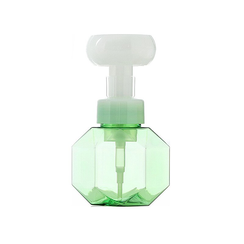 300ml flydende sæbe dispenser induktion skummende hånd med blomst form skum vaskeanordning til køkken badeværelse håndvask rejse: Grøn