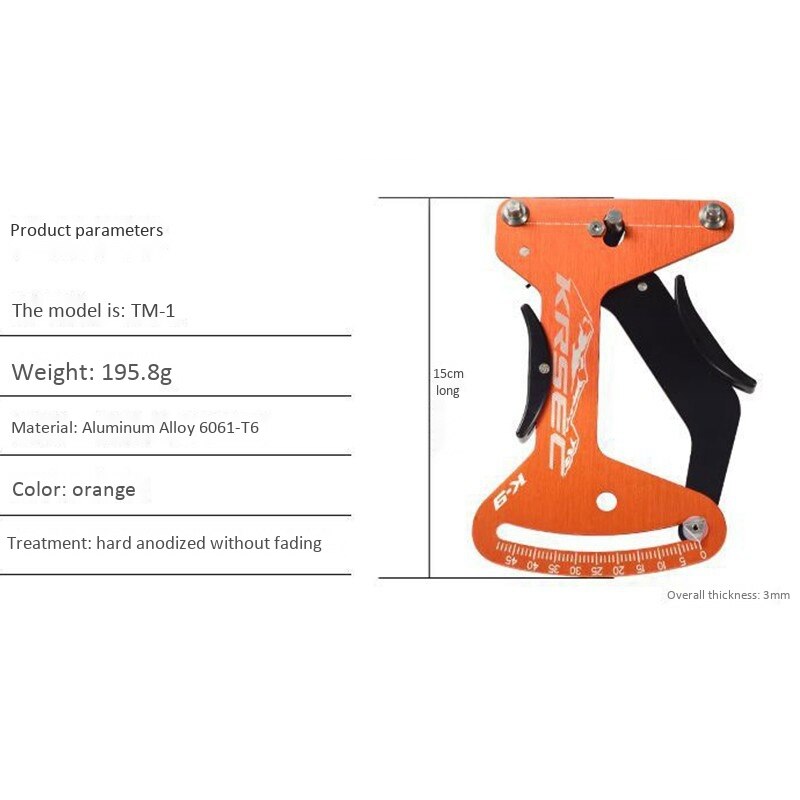 Outil de réglage de mesure de mètre de Tension d'alliage d'aluminium de rayon de vélo de KRSEC