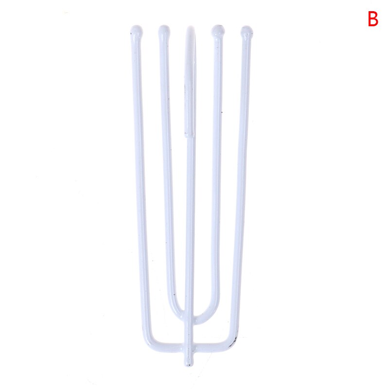 Crochets 4 Fourches Pour Rideaux – Lot De 15, Acier Inoxydable, 7x2.5cm