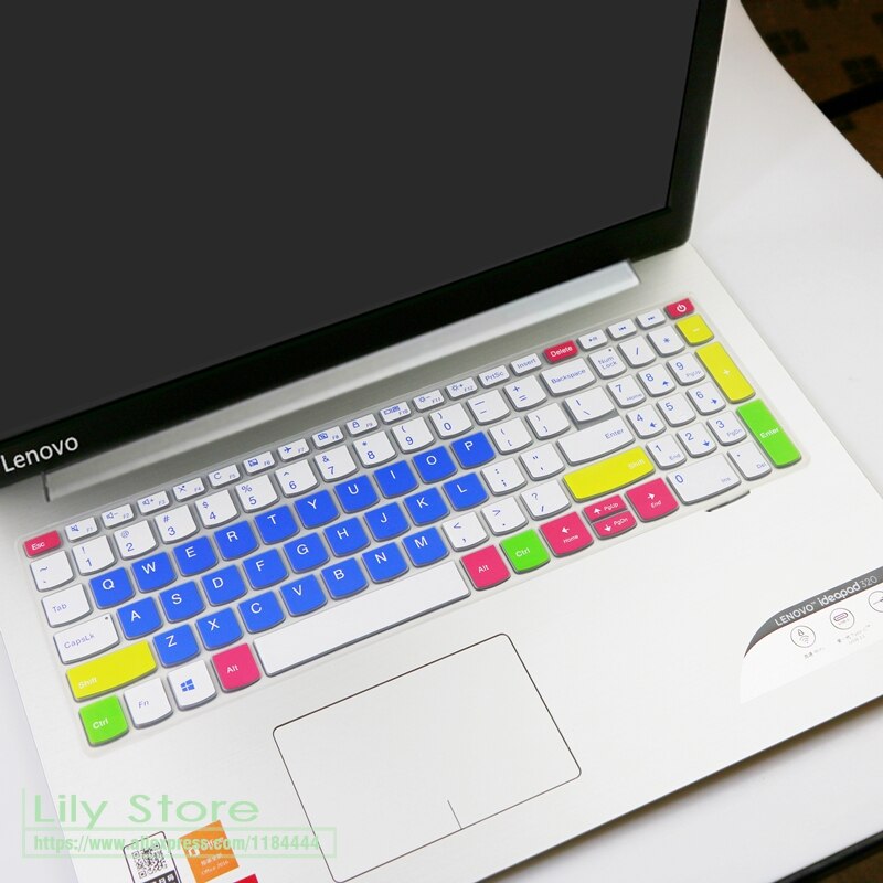 Laptop Keyboard Cover for Lenovo IdeaPad 520 720 15.6-inch - Ultra-thin Silicone Skin: Candy Blue