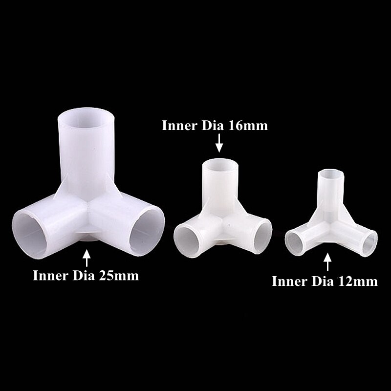 2~10Pcs 12~25mm Cross 3D Three-Dimensional Connector Watering Irrigation Water Pipe 4-Way Joint Garden DIY Shelf Tube Fittings