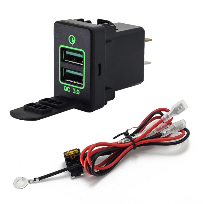 1Pc Auto Tricolor Charger QC3.0 Usb Oplader Voor Honda