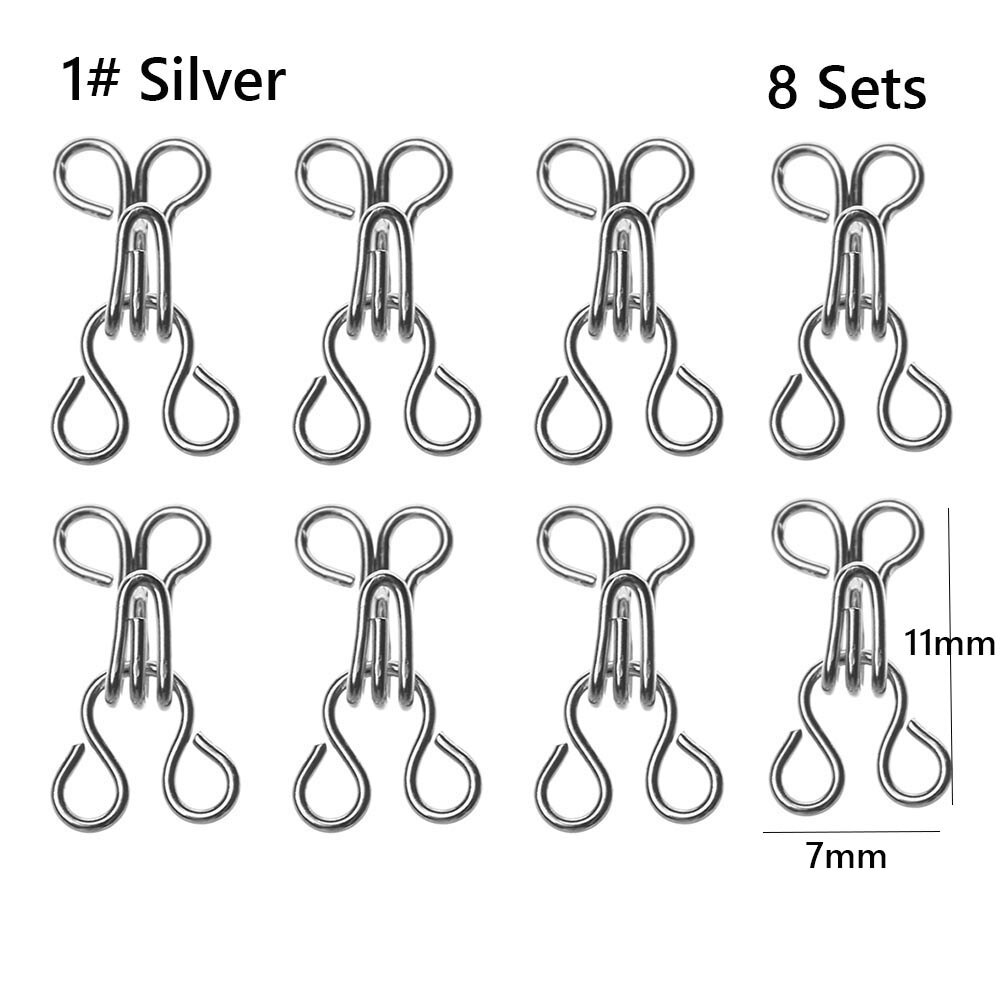 8 Sets Mini Metal Buckle DIY Doll Belt Buckles Invisible Buttons for 1/6 Doll Bags Clothes Sewing Accessories 11/14/16/18mm: Sliver 11mm