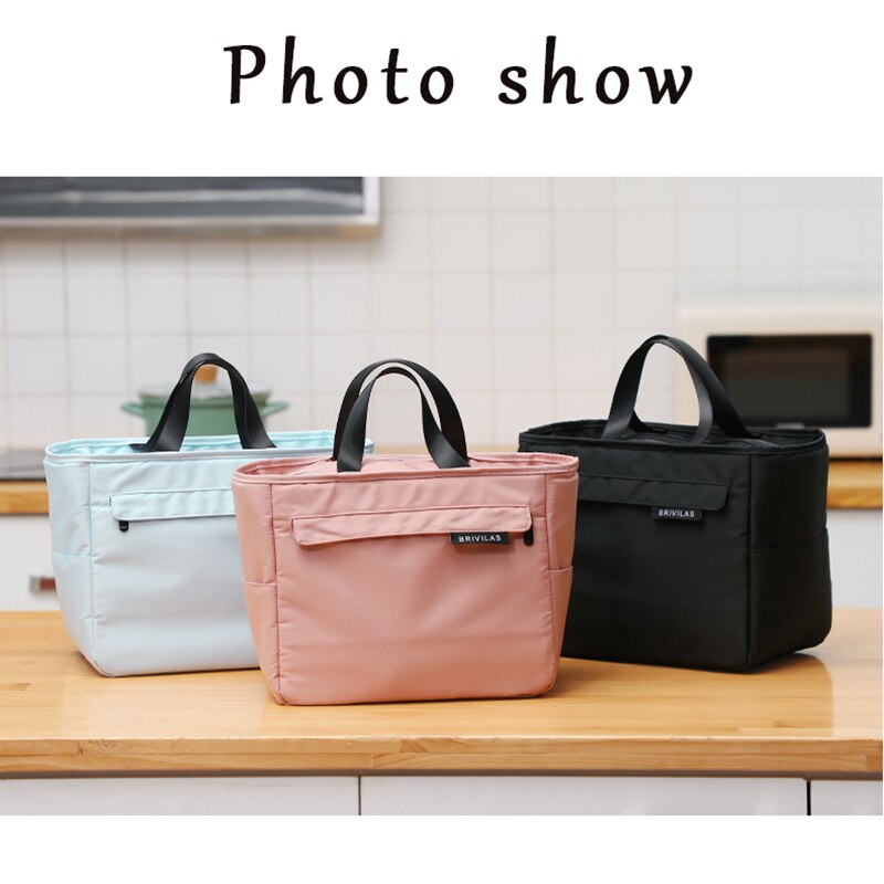 Brivilas Cooler Lunch Bag Multicolor Bags For Women Hand pack Thermal Breakfast Food Lunch Box Portable Picnic Travel Handbags