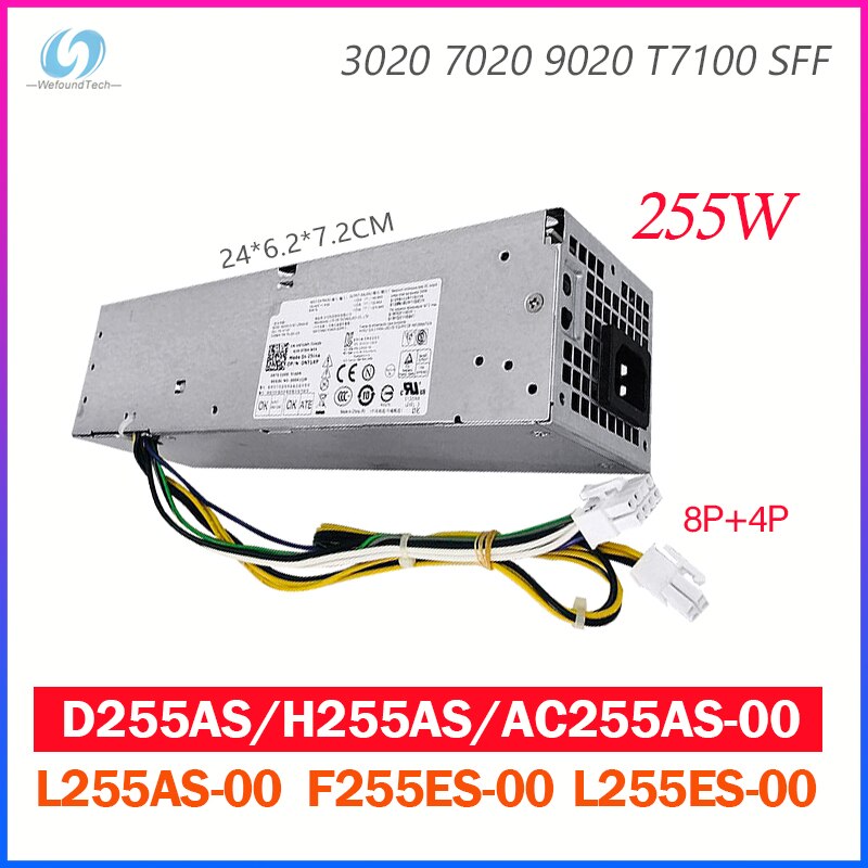 Alimentation pour Dell 3020 7020 9020 T7100 HK355-82PP L255AS-00 L255ES-00 F255ES-00 H255ES-01 D255AS/H255AS/AC255AS-00