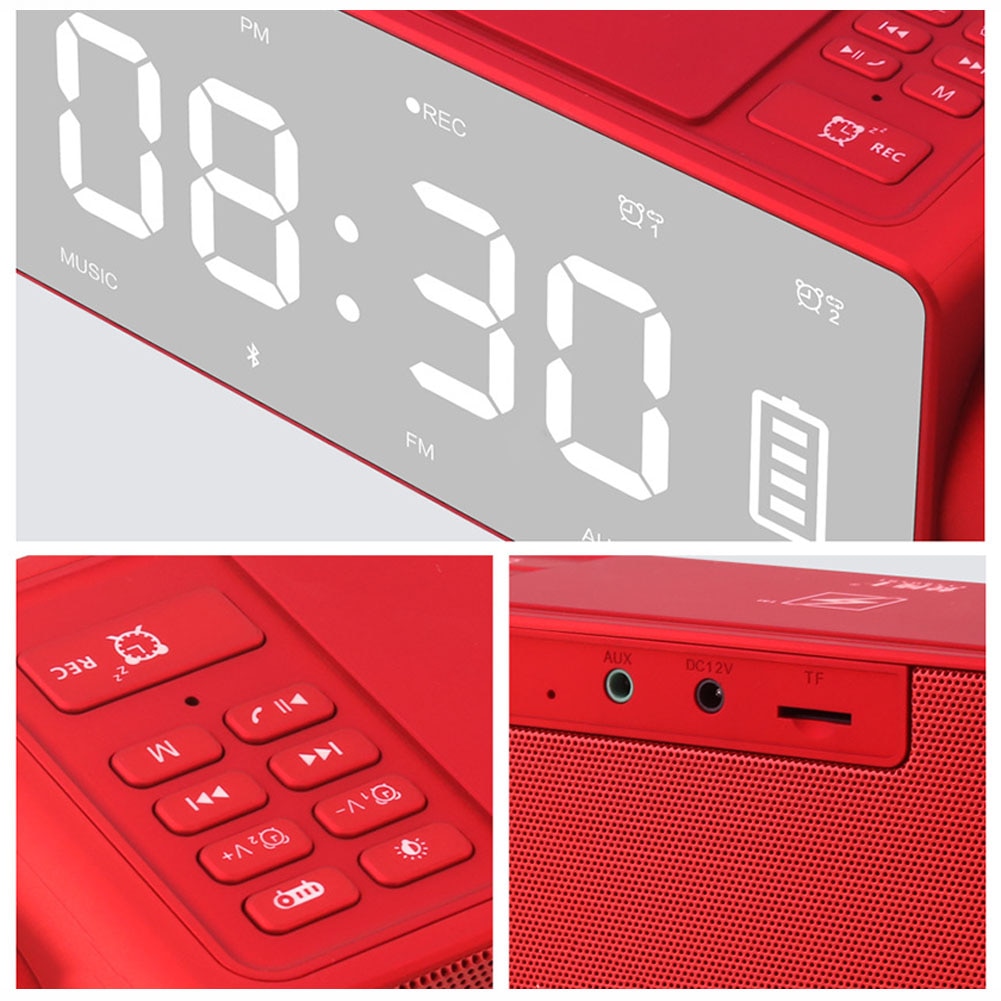 Tf-kaart ondersteunt projectiemuziek, bluetooth-luidspreker, wekker, draadloos opladen, slimme multifunctionele desktopdecoratie