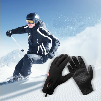 Man Winter Ski sport waterdichte handschoenen touch screen mannen ski en rijden handschoenen snowboard motorhandschoenen