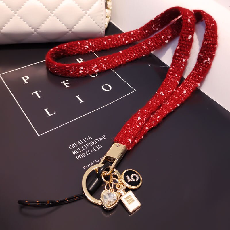 Kristall Liebe Anhänger Telefon Lanyard Gurt für Schlüssel Karte Gym Handy mit USB Abzeichen Clip Lanyard Multi-zweck neck Lanyard: 03