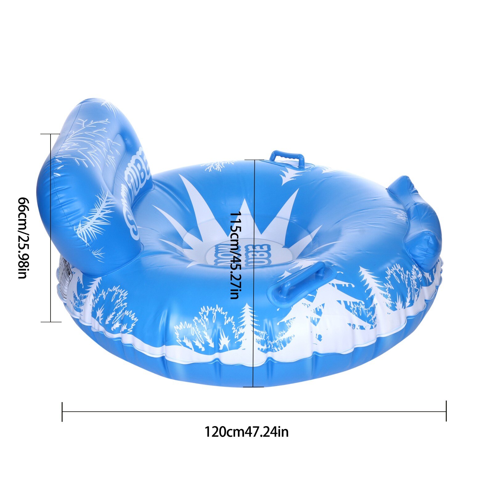 Ski Ring Sneeuw Buis Opblaasbare Winter Ski Cirkel Dreef Skiën Boord Pvc Duurzaam Outdoor Sneeuw Buis Skiën Accessoires