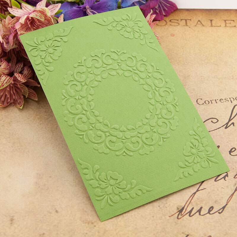 plastic wreath template craft card making paper card album wedding decoration scrapbooking Embossing folders