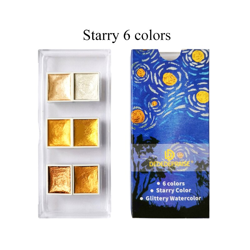 Pearl Series Manual Solid Watercolor Paints Watercolor Paint Set Art Nail Painting Decorative Watercolor Art Decor Makeup: Yellow