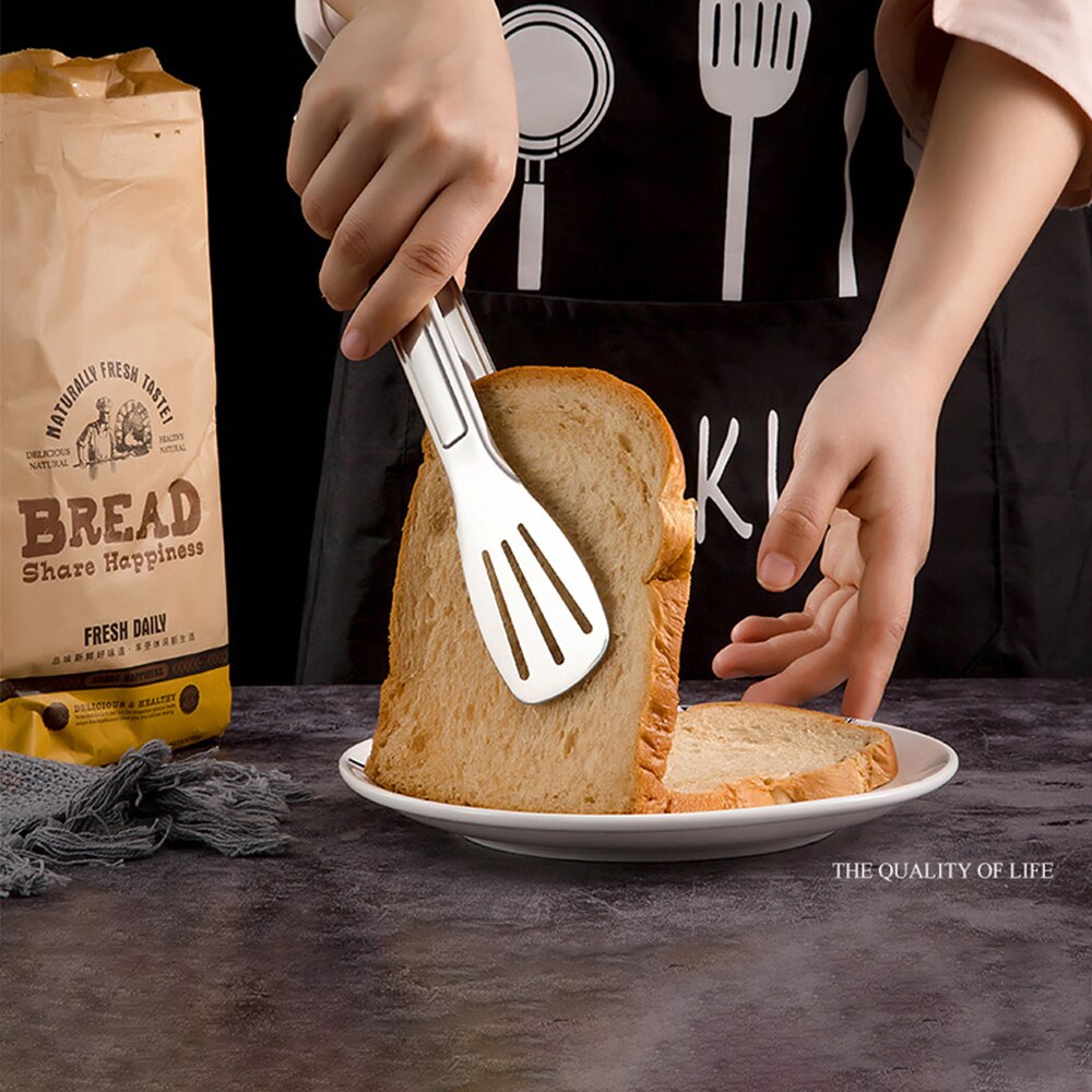 Stainless Steel Food Tongs Kitchen Utensils Buffet Cooking Tool Anti Heat Bread Clip Pastry Clamp Barbecue Kitchen Tongs Steel