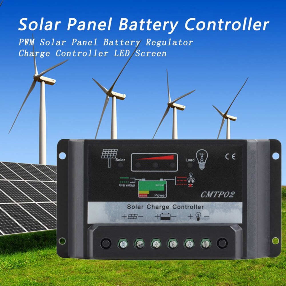 Solar Charge Controller 30A PWM Solar Charging LED Screen Safe LED Display 30A Charger Controller
