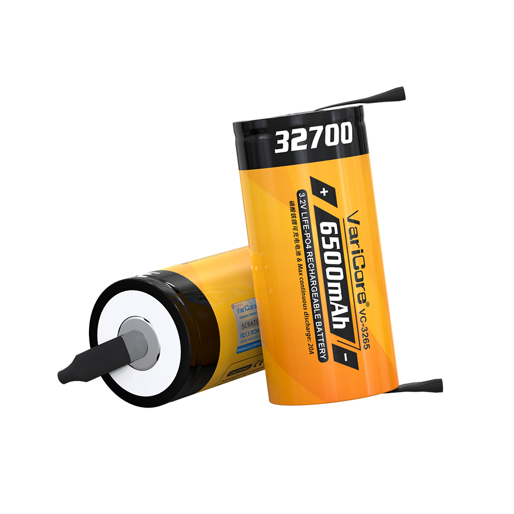 VariCore 3.2V 32700 6500mAh LiFePO4 Bateria 35A Descarga Contínua Máxima 55A Bateria de alta potência + folhas de níquel