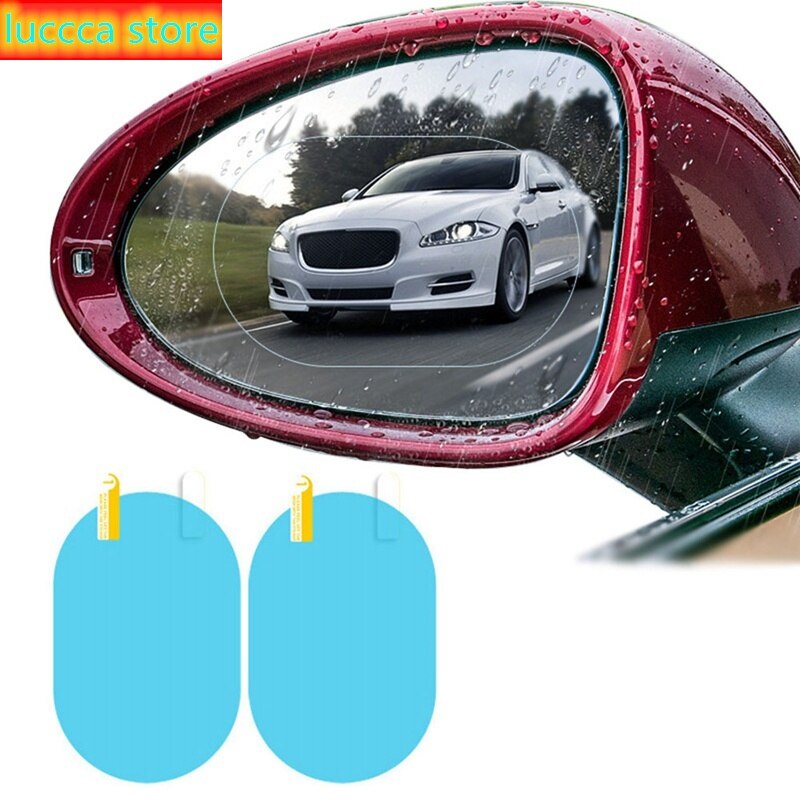 2 stk bil bakspejl film anti tåge klart vindue vandtæt beskytter til bil interiør bakspejl tilbehør