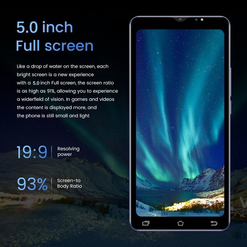 Note30 Mini Smart Phone 5.0 Inch MTK6572 Dual Core 512MB+4GB ROM Dual SIM Dual Standby Android 4.4 EU Plug