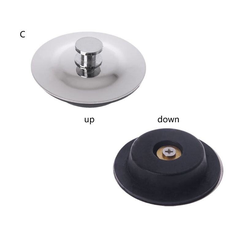 Stainless Steel Rubber Bath Tub Sink Floor Drain Plug Water Stopper Tool For Kitchen Laundry Bathroom A69D