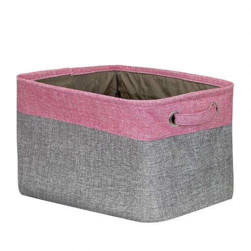 Bloc de couleur boîte de rangement pliable pour vêtements, jouets, panier, organisateur d'articles divers, organisateur de livre cosmétique, conteneur de papeterie