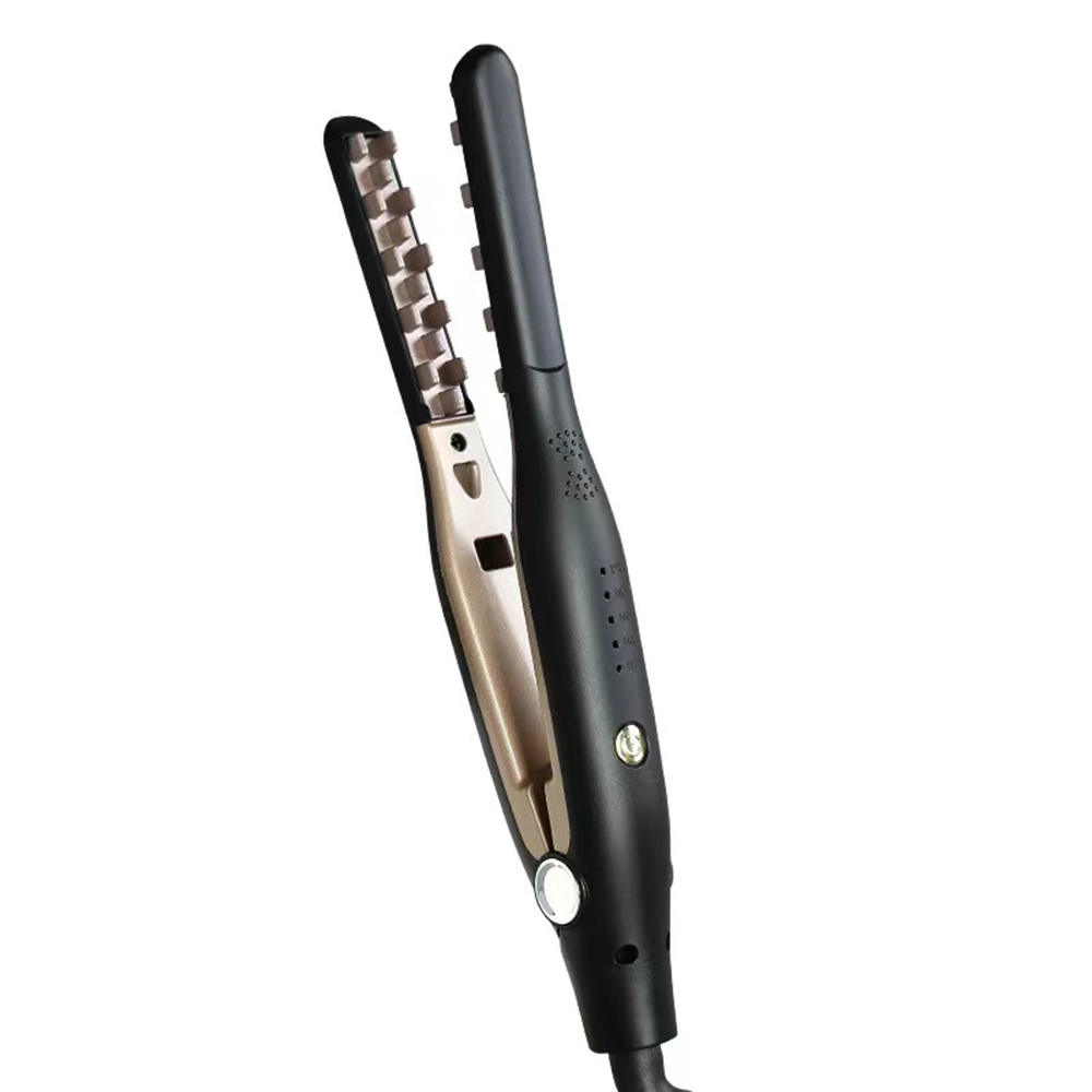 3d Raster Haar Crimper Ijzeren Volumizer Keramische Professionele Haar Pluizige Gegolfde Krultang Platte Ijzeren Maïs Haar Spalk: zwart / VS