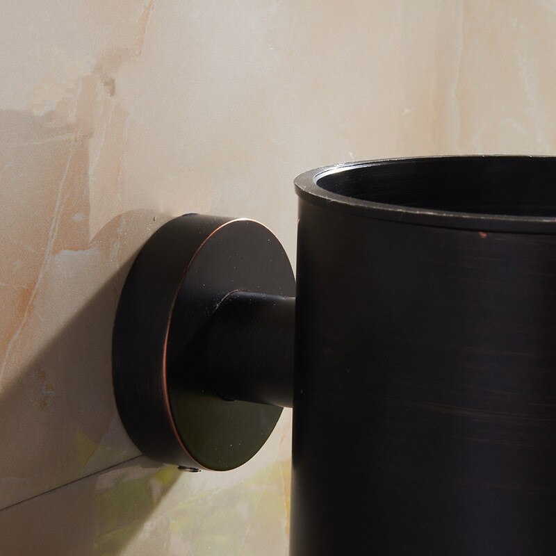Wc 304 rustfrit stål toiletbørste vægmonteret mat sort toiletbørsteholder krom / orb / gylden toiletbørste sæt
