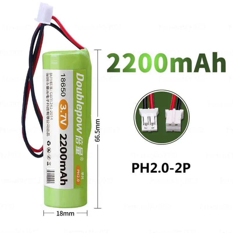 18650 Batteria 2200mAh 2500mAh 3000mAh 3500mAh Batterie ricaricabili 3.7V Li-Ion Cell PH2 2P per macchina da canto con luce di emergenza: Viola